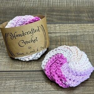 Handcrafted Crochet Spiral Tawashi Scrubbies Set Cotton Yarn Handmade